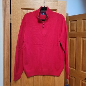 NWT Vineyard Vines Red Boathouse Quarterzip Sweater